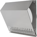 Vent Systems 10" Inch Air Supply Vent Cover with Rubber Gasket - Stainless Steel - Robust Weatherproof Outdoor Air Intake Box - Duct or Surface Mounting - Rain and Snow Protection