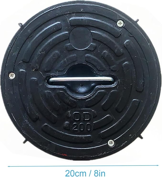 Septic Tank Lids, Manhole Cover with Handle, Sturdy and Pressure-Resistant, Suitable for Green Belts, Residential Areas and Construction Sites(20 cm/8 in)