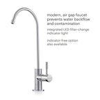 Brondell Capella Reverse Osmosis System, Under Sink, Black – 4 Stage RO Water Filtration, Designer Chrome Faucet with LED Filter Change Reminder – Quick Change Filters, WQA Certified