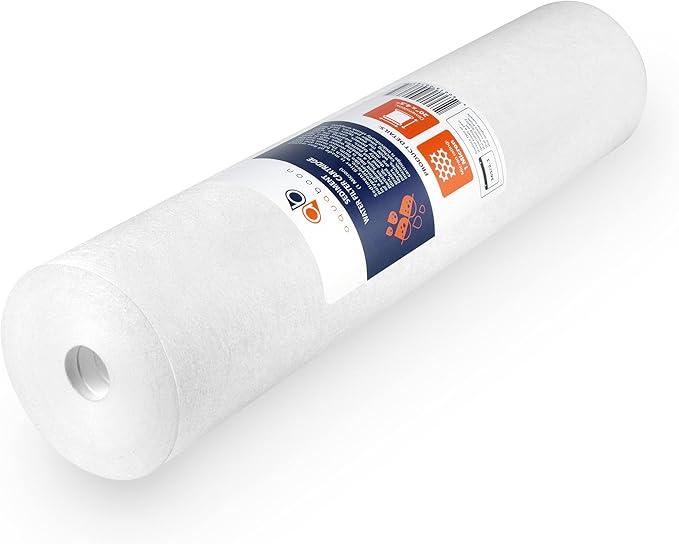 Aquaboon 1 Micron 20 x 4.5 Sediment Water Filter Replacement Cartridge | Whole House Sediment Filtration | Compatible with AP810-2, SDC-45-2005, FPMB5-20, P5-20, FP25B, 155358-43, 4 Pack