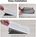 Floor Register Cover Trap,Floor Air Vent Cover Screen for Home Air Vent Filters 5-Pack Floor Vent Mesh Filters Net Trap… (4 x 12 Inch)