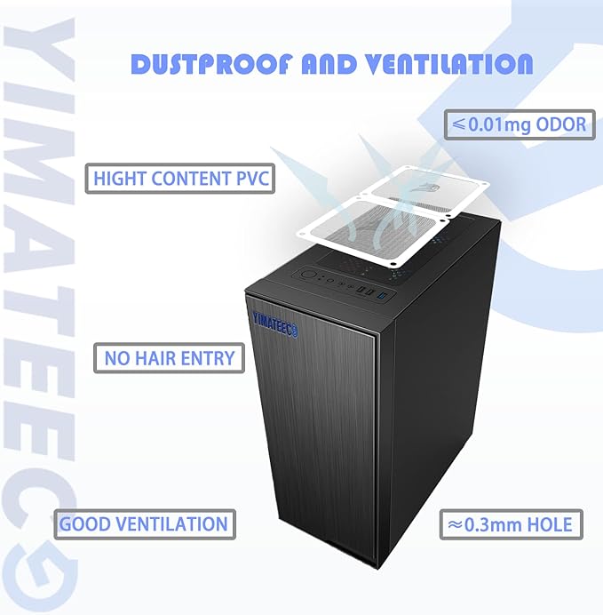 120mm Fan Filter PC Dust Filter Computer Fan Grills Dust Mesh Magnetic Frame PC Case Cover Dustproof PVC 50 Mesh(PVC, Gentleman Aesthetic, 120 * 120mm, 5pcs, Black)