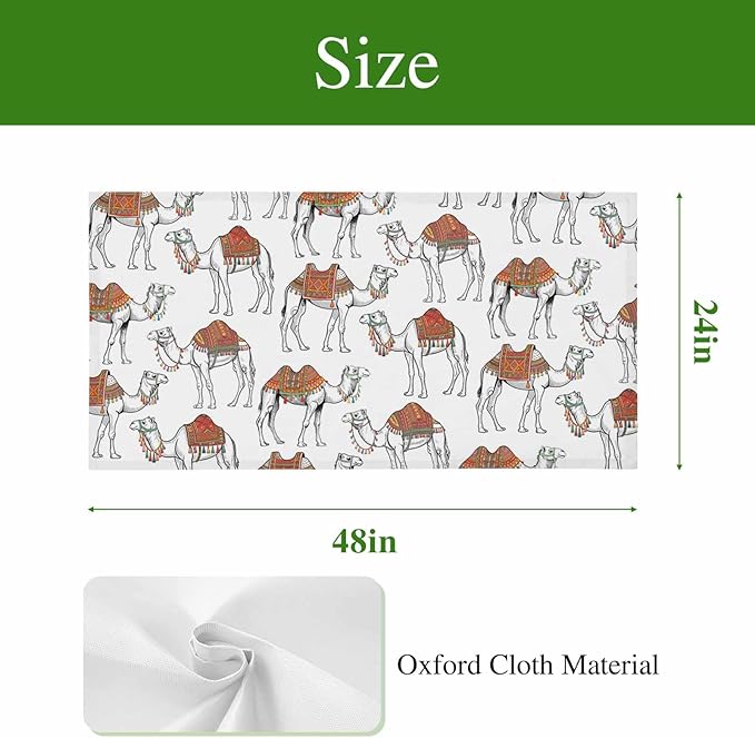 3 Pack Fluorescent Light Cover, Sand Camel Light Covers for Ceiling Lights, Vintage Farmhouse Desert Animals Camel Magnetic Lights Filters Ceiling Shade for Classroom/Office - 4 x 2 Feet