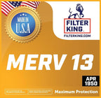 Filter King Air Filters 7.75x25.75x1 | 4-PACK | MERV 13 HVAC Pleated AC Furnace Filters | Air Purifier | Replacement Filters for Clean, Healthy & Fresh Environment | MADE IN USA
