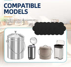 Stick-on Compost Bin Odor Filter: Activated Charcoal Deodorizer Sheets for Kitchen Trash Can, Compost Bucket, Diaper Pail, Garbage Can, Countertop and Recycle Bin - 6 Replacements 6.7" Flower Shape