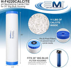 APPLIED MEMBRANES INC pH Neutralization Water Cartridge | Calcite Filter to Raise Alkalinity of Low pH Water | 4.5"x20" Filter Fits 20” Housing | H-F4220CALCITE