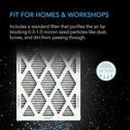AC Infinity Inline Filter Box 8" with High Efficacy Filter, Whole House HVAC Filtration Kit, Fits 8-Inch Inline Duct Fans for Fresh Air Intake and Ventilation