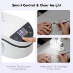 Nail Dust Collecting Machine, Multifunctional Polisher Dust Vacuum Cleaner, Tabletop Dust Collector for Laboratories, Dust Collector Vacuum Cleaner, For Adsorbing the Dust Produced in Daily Polishing