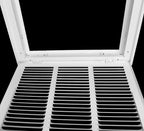 36" X 18 Steel Return Air Filter Grille for 1" Filter - Removable Face/Door - HVAC Duct Cover - Flat Stamped Face - White [Outer Dimensions: 38.5 X 19.75]