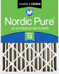 Nordic Pure 16x25x4 (Actual Size: 15 1/2 x 24 1/2 x 3 5/8) Pleated Air Filters MERV 13 Plus Carbon 1 Pack