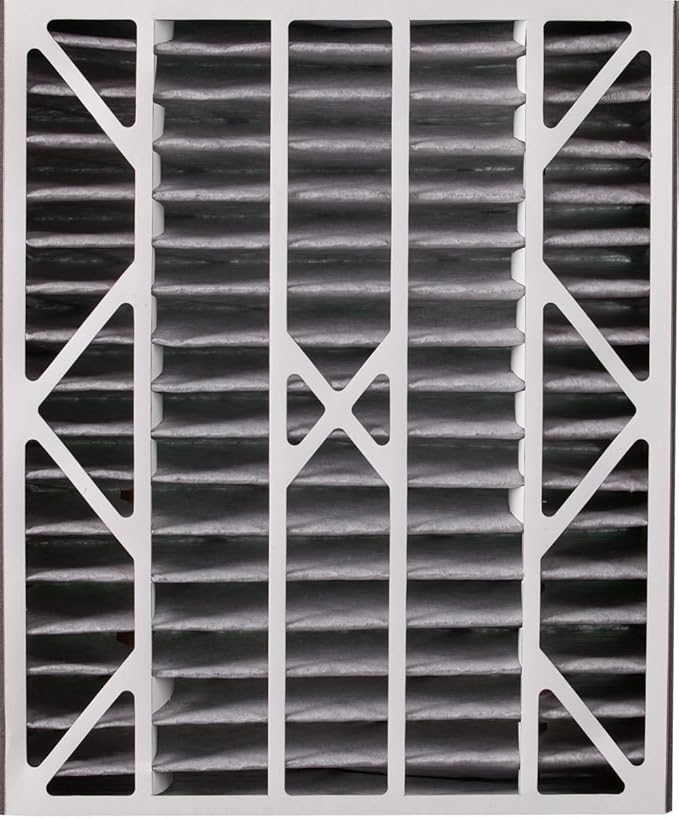 Nordic Pure 20x25x5 (Actual Size: 19 3/4 x 24 1/4 x 4 7/8) Air Bear AC Filter Replacement MERV 10 Pleated + Carbon 2 Pack
