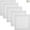 Vent Systems 4.5" x 4.5" Inch (Opening Dimensions) - Pack of 5 - Plastic White Soffit Vent Cover - Flat Square Air Vent Grille - Air Vent Deflector - HVAC 6" x 6" Inch (Overall Dimensions)