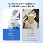 GLACIER FRESH Bottle Mouthpiece Replacement for Brita Water Bottle, Silicone Bottle Bite Valve Replacement Parts Compatible with Brita Water Bottles, 3 Packs
