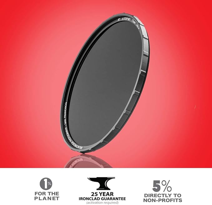 Breakthrough Photography 67mm X2 6-Stop Fixed ND Filter for Camera Lenses, Neutral Density Professional Photography Filter, MRC8, H-K9L Glass, Nanotec, Ultra-Slim, Weather-Sealed