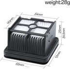 wet dry vacuum cleaner, Compatible For Dreame H12 Pro M12 Pro M13 H13 Pro T12 H20 H30 H12S H12 Floor Scrubber Accessories Filters Screen HEPA,for home and floor(6PCS)