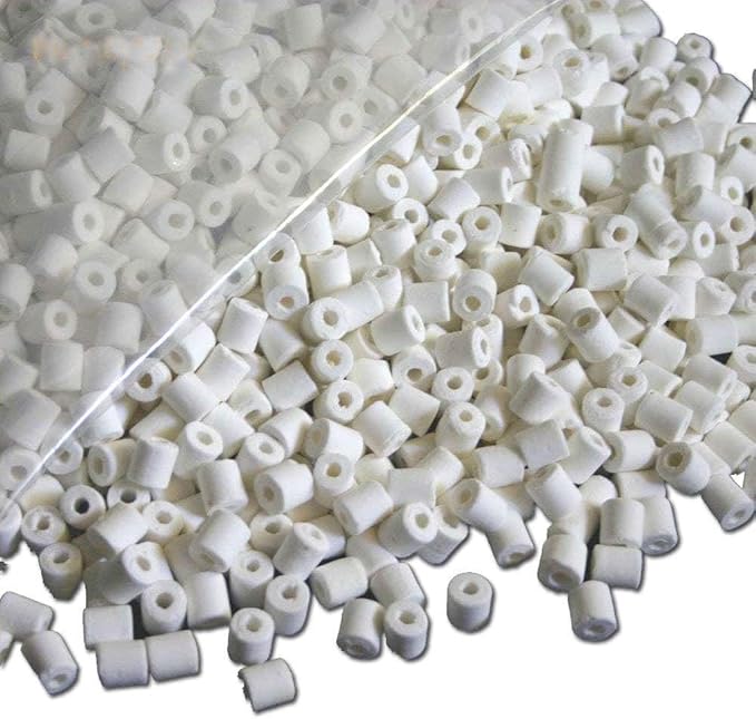 AQUACITY Premier Bulk Bio Ceramic Rings Filter Media for Aquarium Koi Fish Pond Reef Filter (5 Lbs)
