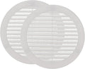 Vent Systems 6" Inch (Opening Dimensions) - Pack of 2 - White Soffit Vent Cover - Plastic Round Air Vent Grille - Built-in Mesh Screen - HVAC Register Louver for Bathroom, Home, Kitchen
