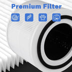 240 Replacement Filters Compatible with Puroair 240 Air Purifier, 3-in-1 Filtration System 240 HP-14 Filter with Activated Carbon Filter, 2-Pack
