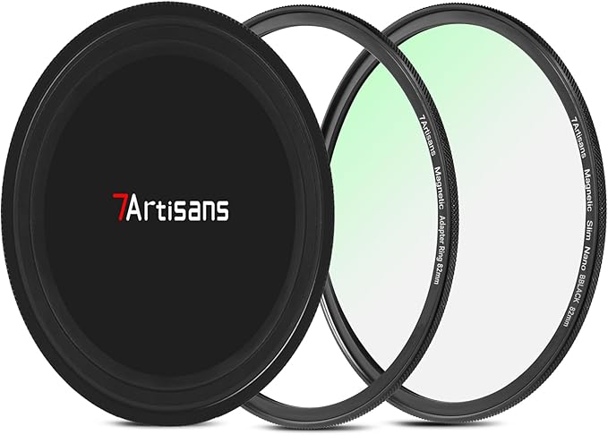 7artisans Nano Magnetic Filter UV Filter ND Light Reduction Filter/CPL Polarization Filter/GND Gradient Filter/Black Mist 1/4 Portrait Photography Filter Suitable for Lens(72mm Black Mist 1/4)