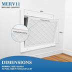 16x25x1 MERV 11 Air Filter, Quality AC/HVAC Furnace Filter，1 Reusable ABS Frame + 4 Pack Replaceable Filter Media，Breathe Fresher and Cost-effective