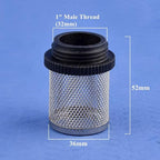 Durable 304 Stainless Steel Water Filter Screen - 1/2" to 2" External Thread for Aquariums, Ponds, Hydroponics(20Pcsx1In)