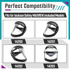 8 Pcs Face Shield Replacement Window Compatible with Jackson Safety Premium Face Shield Mask, Protective Lens for Grinding and Welding, Durable and Scratch-Resistant, Clear Tint, Uncoated