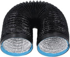Dioche 7 Inch Conditioner 7in Dryer Vent Exhaust Duct Hose - Flexible Insulated Air Ducting, 6.56ft for HVAC Systems, Kitchens & Greenhouses - Durable PVC Aluminum Foil Design