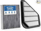 Engine+Cabin Air Filters Fit for 2009-2017 Chevrolet Traverse, 2007-2016 GMC Acadia, 2008-2017 Buick Enclave, 2007-2010 Saturn Outlook Engine Air Filter Replacement Accessories CF11663 CA10110