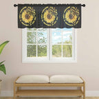 YOU ARE MY SUNSHINE Sheer Valance Curtains, Summer Sunflowers Golden Gradient Butterflies Light Filtering Kitchen Valances Rod Pocket Voile Curtain Treatment for Bedroom/Living Room/Basement 42Wx18L