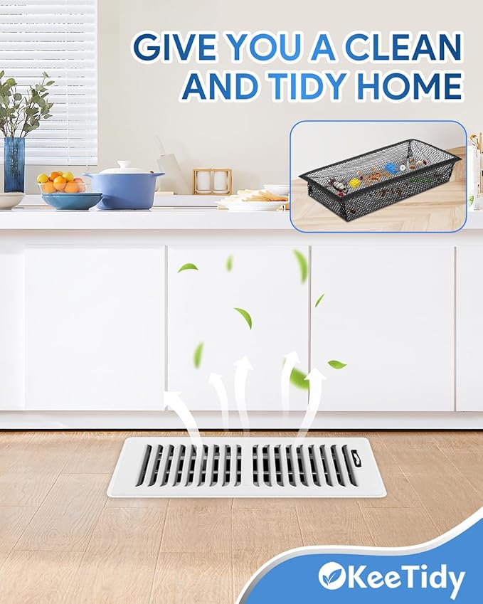 Floor Vent Screen Net, 4" x 10" Air Vent Screen Filter Mesh Catches Toys Snacks Pet Hair and Pet Food, Keeps Bugs Out for Home, 3 Pack