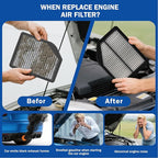 1Pcs Cabin Air Filter & 1Pcs Engine Air Filter Accessories for Honda CR-V CRV CR V 2012 2013 2014 L4 2.4L Activated Carbon Engine Cabin Air Filter Automotive Replacement for CF10134/ CA11258