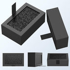 2 Pack Activated Carbon Air Filter Cartridge for Bamboo Lab X1/X1C/P1P/P1S 3D Printer, Replacement Carbon Filters for VOCs PM2.5 Odors, Black