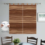 Brown Western Bathroom Curtains 63 Inch Length, Window Curtains Tab Top, Vintage Farmhouse Wood Barn Door Light Filtering Window Treatments Drapes 52"x63" 2 Panel