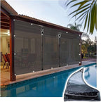 Curtain Patio Enclosure with Zippe, Heavy Duty PVC Transparent Tarpaulin Side Panels, Outdoor Clear Tarp Curtains for Porch, Pergola, Gazebo, Balcony, Patio(1.5x3m)