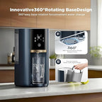 Countertop Reverse Osmosis Water Filter, 5 Stage RO Water Filtration System with UV, 4:1 Pure to Drain, Innovative 360° Swivel Base, Portable No Installation Water Purifier with Water Pitcher