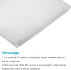 PATIKIL 47.2" x 39.4" Air Conditioner Air Filter Material, Plastic Dustproof Filtering Mesh Screen Replacement for Air Conditioning, White