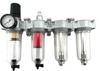 4 STAGE HIGH DUTY INDUSTRIAL GRADE ULTRA CLEAN FILTER REGULATOR COALESCING DESICCANT DRYERS SYSTEM FOR COMPRESSED AIR LINES METAL BOWLS GREAT FOR PAINT SPRAY AND PLASMA CUTTER (3/8"NPT MANUAL DRAIN)