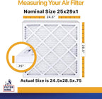 Filter King 25x29x1 Air Filter | 4-PACK | MERV 13 HVAC Pleated A/C Furnace Filters | MADE IN USA | Actual Size: 24.5 x 28.5 x .75"