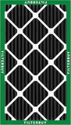 Filterbuy 16x24x1 Air Filter MERV 10 Odor & Allergy Defense with Activated Carbon (3-Pack), Electrostatic Pleated HVAC AC Furnace Filters Replacement, Made in USA (Actual Size: 15.38 x 23.38 x 0.75)