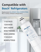 Maxblue BORPLFTR50 Replacement for Bosch® Ultra Clarity® Pro 11032531, 12033030, 11025825, BORPLFTR55, B36CD50SNS, B36CT80SNS, B36CL80ENS, B36FD50SNS, WFC100MF, Refrigerator Water Filter, 1 Filter