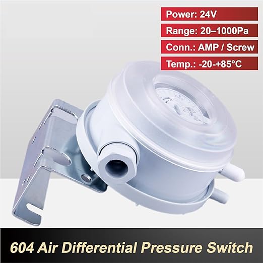 1pcs 604 Micro Differential Pressure Switch - 20-1000Pa Adjustable Air & Gas Sensor for HVAC Systems, Ventilation, Filter, Duct Alarm Use(30-300pa)