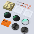K&F CONCEPT 72mm CPL MCUV ND1000 Lens Filter 2 Lens Caps Kits Waterproof Polarizing + UV Protection + Fixed Neutral Density Camera Lens Filter with 24 Layer Coatings