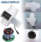 3 Inch Inline Fan 12V Tube Vent Fan Powerful 130Cfm in-line Duct Fan 20W Plastic Extractor Blower for Hydroponics Home Use Ventilation Tent (Color : NO Adjustable Speed, Size : 20w)
