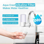 AQUA CREST Alkaline Faucet Water Filter, Replacement for Brita® Filter, Increase PH, Brita® Filter Replacement, 36311 On Tap Water Filtration System, FR-200, FF-100, 3 Packs