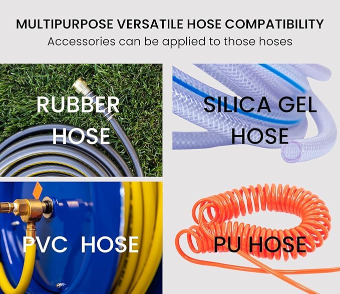 3/8 Inch NPT to 3/8 Inch Barb, Hose Barb Adapter, Air Hose Fittings Brass Pipe Fittings Male Thread, (4 Piece)