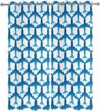 Outdoor Curtains for Patio Waterproof Weatherproof Blue Aircraft Porch Curtains for Outside Modern Abstract Art Gradient Airplane Grommet Privacy Drapes for Pergola Gazebo Cabana, 2 Panels,54"Wx84"L