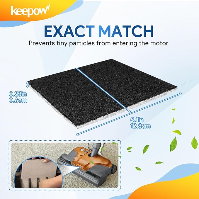 KEEPOW 10 Pack CF-1 Hepa Filter Replacement Compatible with Kenmore Sears Progressive CF-1, Progressive & Whispertone, Panasonic Models, Including 86883, 86880, 20-86883, 2086883, 8175084
