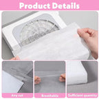 100 Pcs Nail Dust Collector Filter No-Spilling Filters Replacement Paper Disposable Dust Filters For Most Of Machine Vacuum Collector For Salon Nail Supplies Accessories(White)
