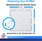 Filter King 23.25x29.25x2 Air Filter | 12-PACK | MERV 8 HVAC Pleated A/C Furnace Filters | MADE IN USA | Actual Size: 23.25 x 29.25 x 1.75"