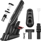 Handheld Vacuum Cordless,24KPA High Power Car Vacuum with Brushless Motor,LED Light,Charging Dock,Rechargeable Hand Held Vacuum Cleaner with Reusable Filter for Car,Home,Office,Pet Pair,Black